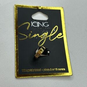 Icing Small Hoop Single Earring Gold